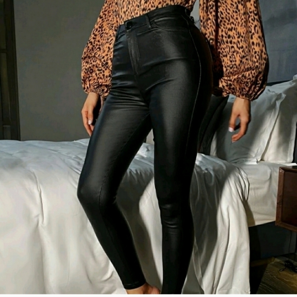 APPERLOTH- WOMEMS Black 🖤 🖤 🖤 🖤 High-Waisted Women's Pants - Picture 2 of 16